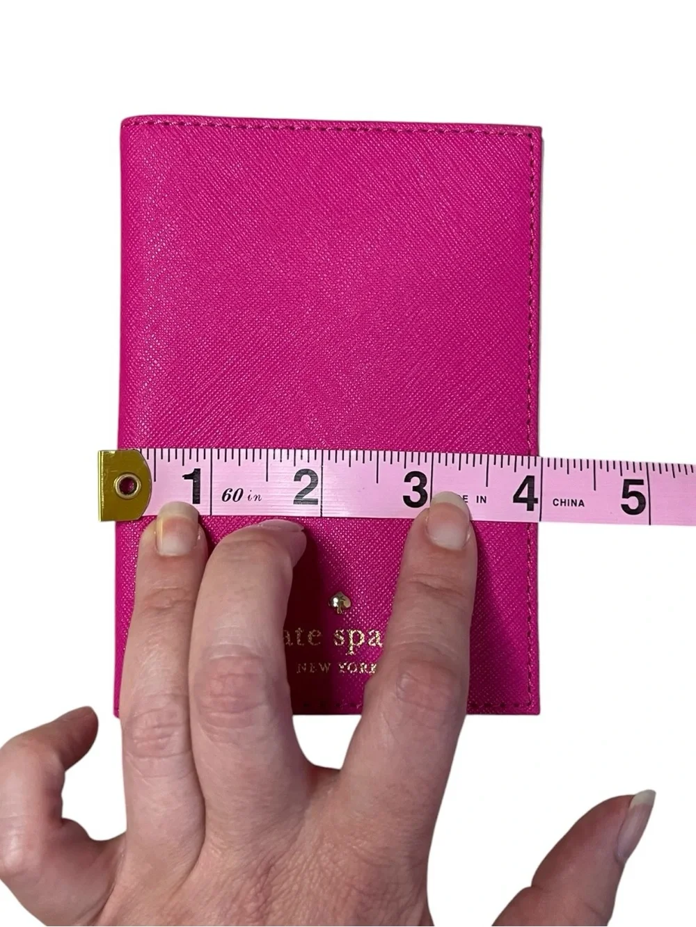 Kate Spade Radish Pink Saffiano Leather Passport Holder SEE DESCRIPTION PLEASE!
